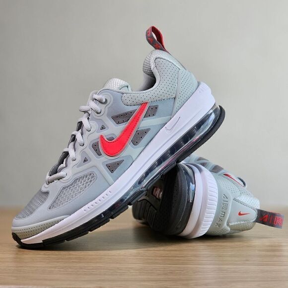 Nike Air Max Genome 360 Shoes Youth 7 Grey White Red Black Vapormax Sneakers New - Picture 16 of 16